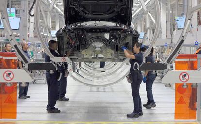 Planta de BMW en San Luis Potosí, durante la inauguración en junio de 2019.