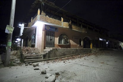 Destrozos en una vivienda de Berriozabal (Chiapas).