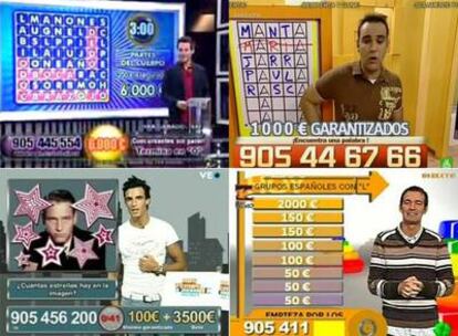 Los concursos  de Telecinco, La Sexta, Veo y 40 Latino.