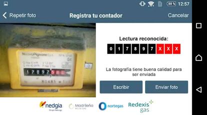 Registrar nuestro contador de gas.