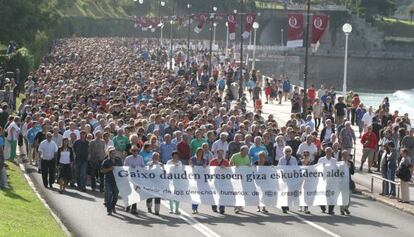 Una de las manifestaciones en favor de los derechos de los presos de ETA.