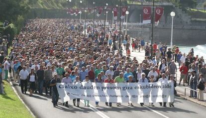 Una de las manifestaciones en favor de los derechos de los presos de ETA.