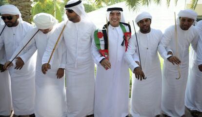Maradona, en la fiesta de la independencia de los Emiratos Árabes.