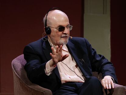El escritor Salman Rushdie, el lunes en Madrid.