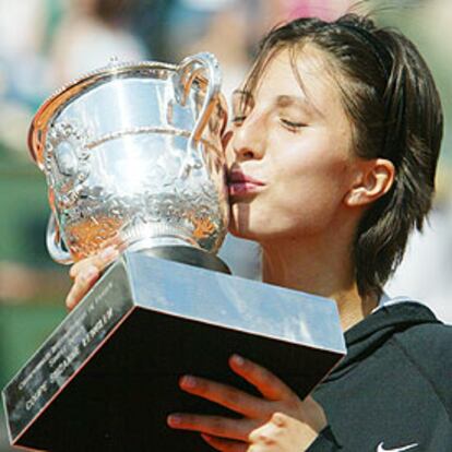 Anastasia Myskina, campeona de Roland Garros.