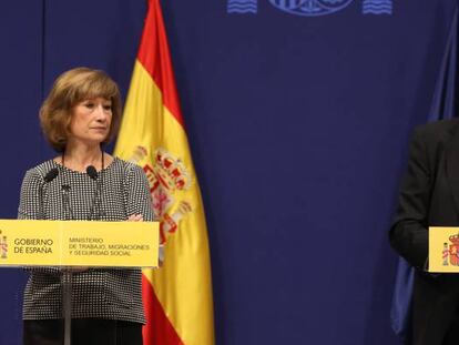 La secretaria de Estado de Empleo, Yolanda Valdeolivas y el secretario de Estado de la Seguridad Social, Octavio Granado.