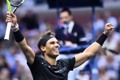 Nadal celebra su victoria ante Anderson en la final del US Open.