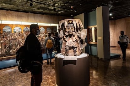 Una de las piezas de la exposición 'La Grandeza de México' en el Museo de Antropología de la Ciudad de México