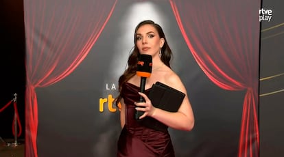 Inés Hernánd, en la alfombra roja de la gala de los Goya en RTVE Play.