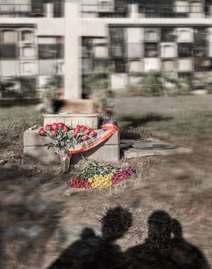 Fosa común número 2 en el cementerio de Las Palmas, donde, según los documentos, enterraron a Manuel Burgos Monsalvez. Se desconoce si ahora mismosus huesos están en la fosa por el gran número de asesinados sepultados. 