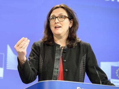 La Comisaria de Comercio en la Comisi&oacute;n Europea, Cecilia Malmstr&ouml;m. 