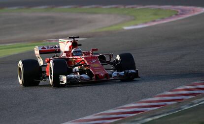 Kimi R&auml;ikk&ouml;nen, durante los entrenamientos del viernes.
 