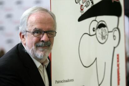 Antonio Fraguas, Forges, ayer en Bilbao.