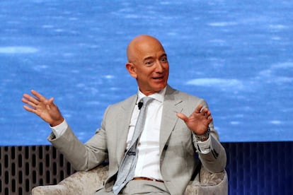 El fundador de Amazon, Jeff Bezos, durante una conferencia.