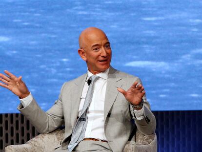 El fundador de Amazon, Jeff Bezos, durante una conferencia.