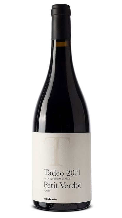 ------ PIE DE FOTO------ Andalucía. Tadeo Petit Verdot 2021. Tinto, DO Sierras de Málaga. Cortijo Los Aguilares. 100% Petit Verdot. 14,5% vol. 41 euros
