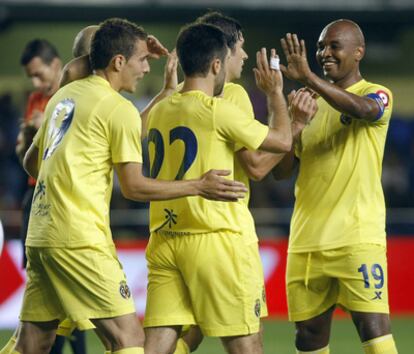 Los jugadores del Villarreal.