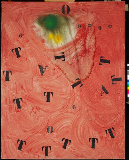 'Lettres et chiffres attirés par une étincelle' (1968), de Miró.