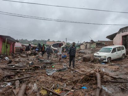 Inundación en la ciudad de Blantyre, Malaui, el pasado 14 de marzo, tras el paso del ciclón Freddy.