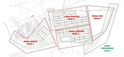 Las cuatro fases del proyecto de El Verdegueral y La Nava, hasta finales de esta década.