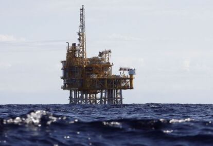 The offshore platform of the European Investment-bank backed Castor gas storage project.