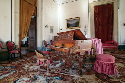 La sala de msica del palacio portugus.