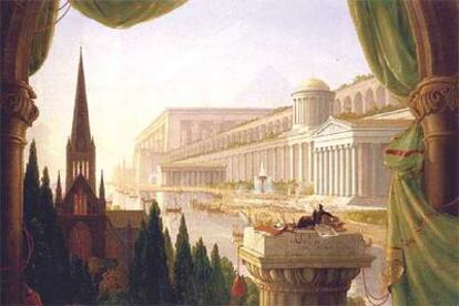 'El sueño del arquitecto', modificado por Venturi y Scott Brown.
'El sueño del arquitecto', Thomas Cole.