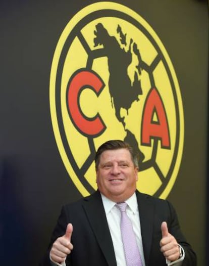 Miguel Herrera durante su presentación