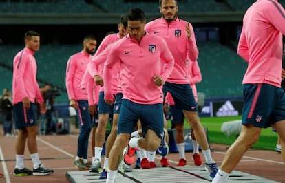 Entrenamiento del Atlético de Madrid.