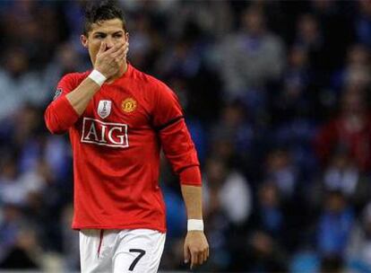 Cristiano Ronaldo, durante el partido de la Liga de Campeones contra el Oporto.