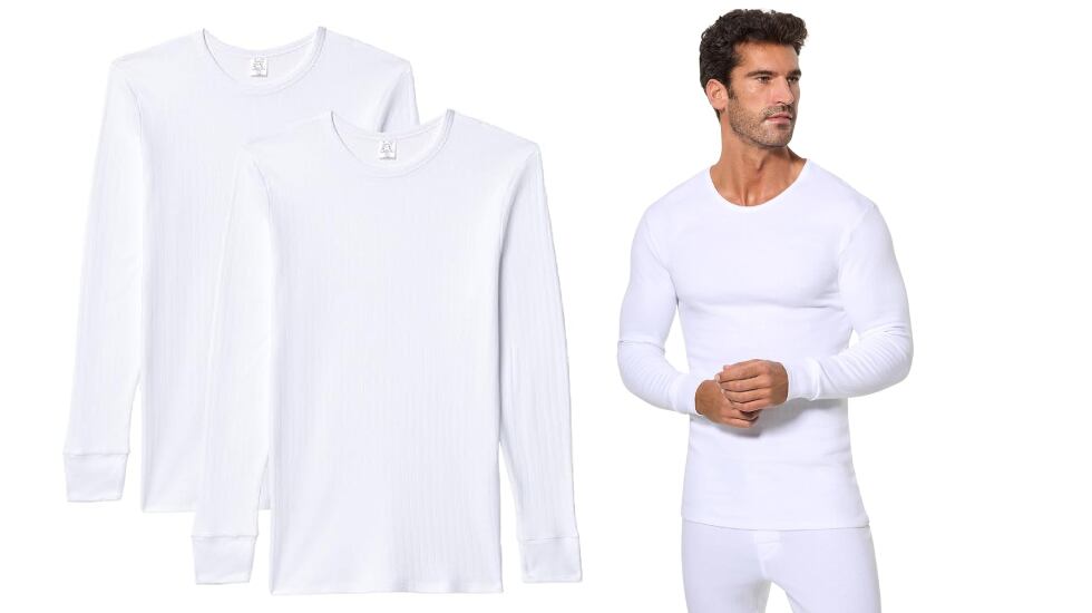 Lote de dos camisetas térmicas de algodón, de Abanderado.