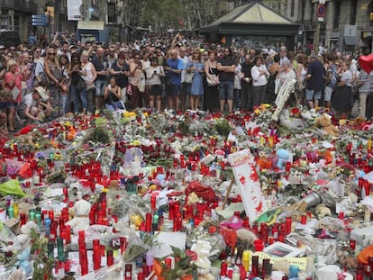Homenaje a las víctimas del atentado de Barcelona, el 20 de agosto del año pasado.
