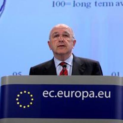 El comisario europeo de Finanzas, Joaquín Almunia
