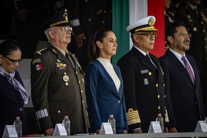 Claudia Sheinbaum en el Campo Deportivo Militar, en Ciudad de México,  el 3 de octubre de 2024. 