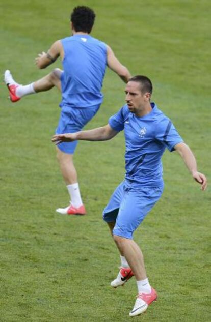 Ribéry, durante un entrenamiento.