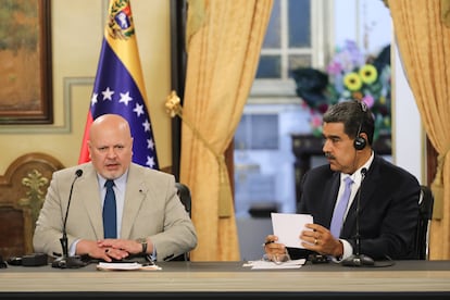 nicolas maduro junto al fiscal de la Corte Penal Internacional (CPI), Karim Khan