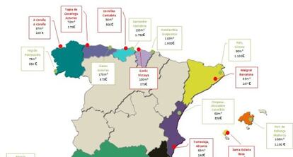 Mapa de la vivienda vacacional en España