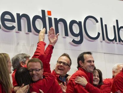 Celebraci&oacute;n el d&iacute;a de la salida a la Bolsa de Nueva York de Lending Club.