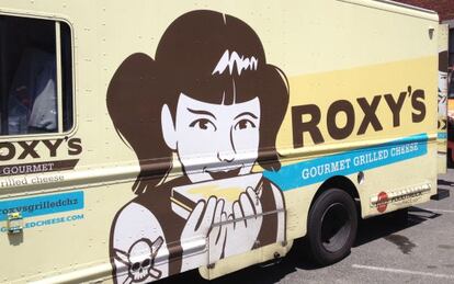 Bocadillos de queso que nos harán felices en Roxy’s Gourmet Grilled Cheese, uno de los camiones-restaurante que circulan por Boston.