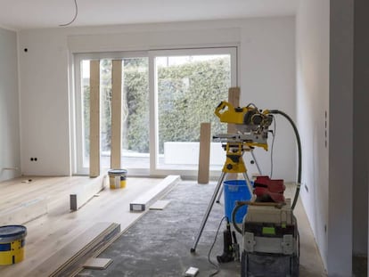 Reforma en el interior de una vivienda.