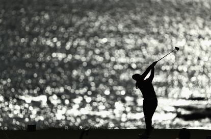 La surcoreana In Gee Chun compite durante el Open Femenino Británico Ricoh en el campo de golf de Kingsbarns (Escocia).