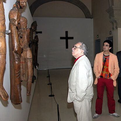 Gabriel García Márquez, ayer en una de las salas del Museo Nacional de Arte de Cataluña.