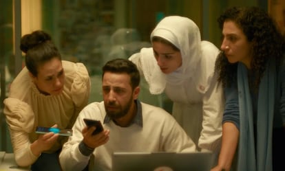 Imagen de la película 'La voz de Hind', de Kaouther ben Hania, presentada a concurso en el festival de Venecia.