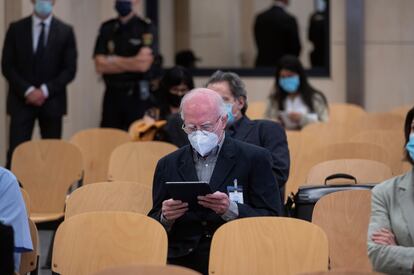 Teddy Bautista, en el juicio de la Operación Saga, en la Audiencia Nacional en San Fernando de Henares (Madrid), en septiembre de 2020. 