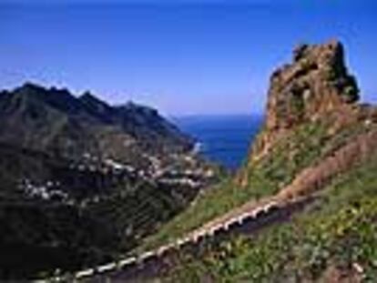 Vista del pueblo de Taganaga, en el norte de Tenerife.