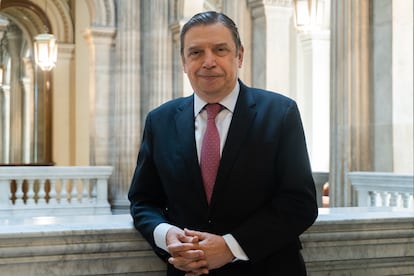 El ministro de Agricultura, Luis Planas, en la sede del ministerio, en Madrid, el pasado 22 de julio.