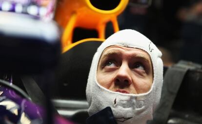 Vettel, ayer en Montmeló.