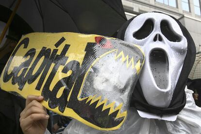 Un activista, ayer en la capital surcoreana.