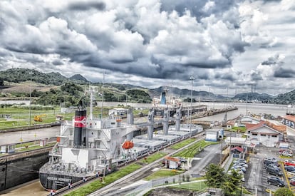 Vista del Canal de Panamá hoy en día.