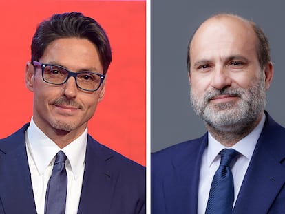 Pier Silvio Berlusconi (MFE) y Javier Bardají (Atresmedia).